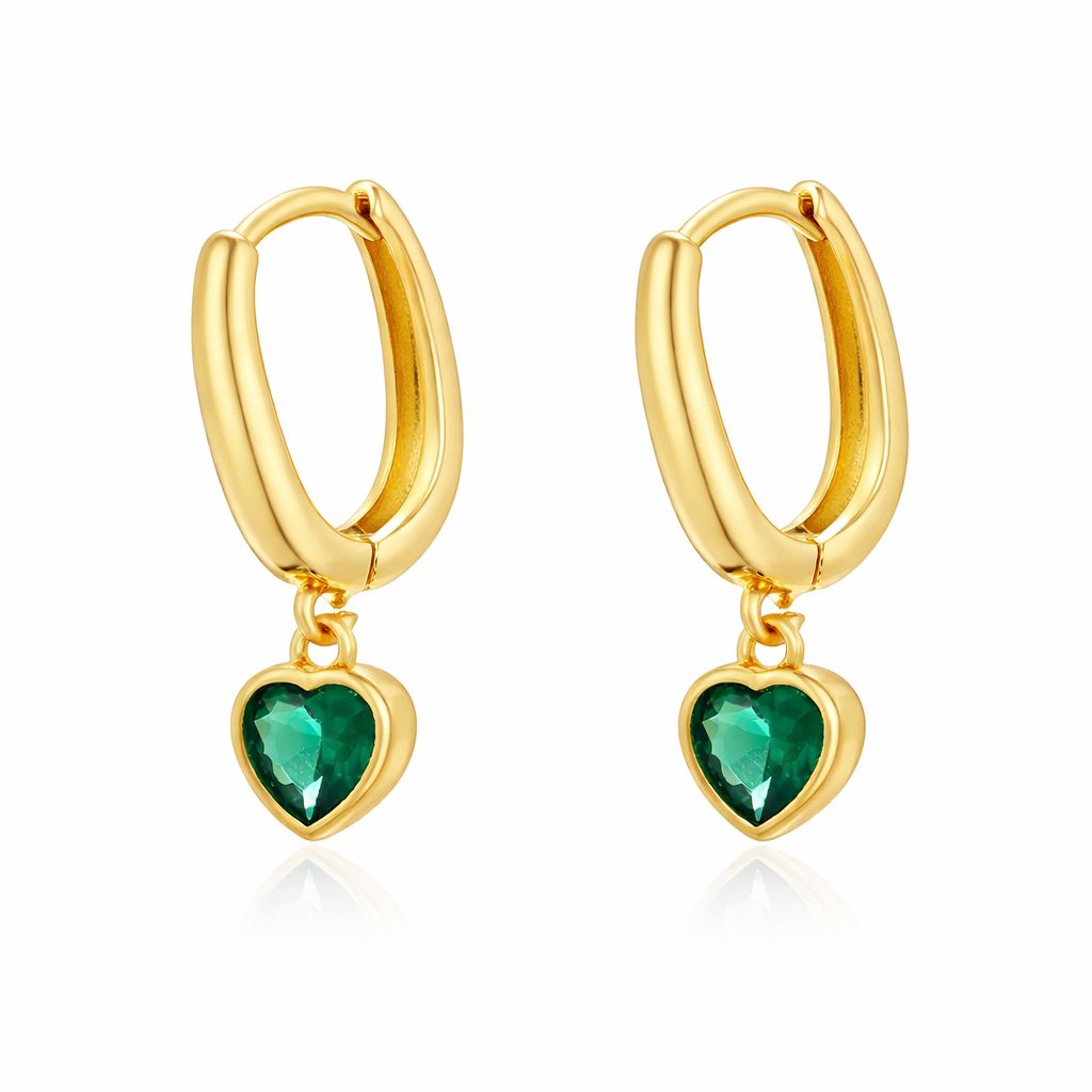 Heart drop earrings
